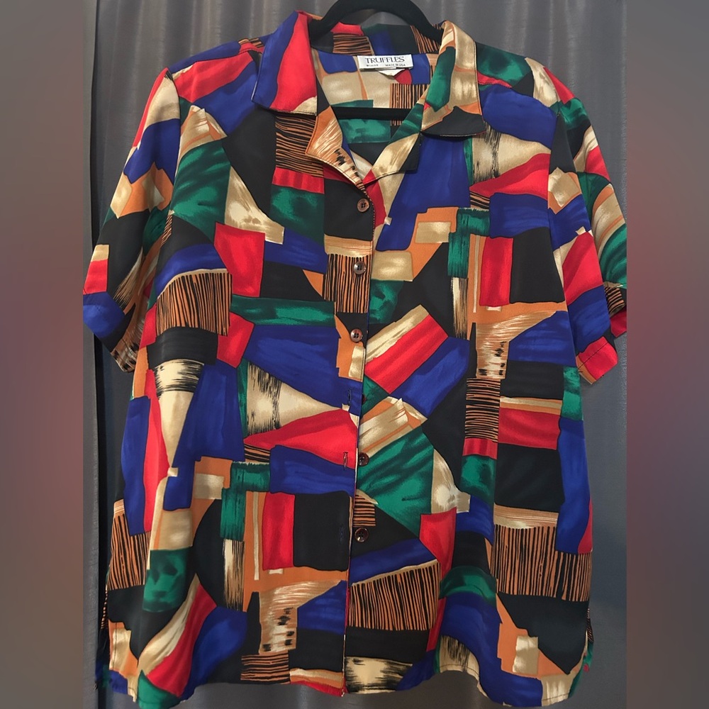 Vibrant Multicolor Button Down Shirt